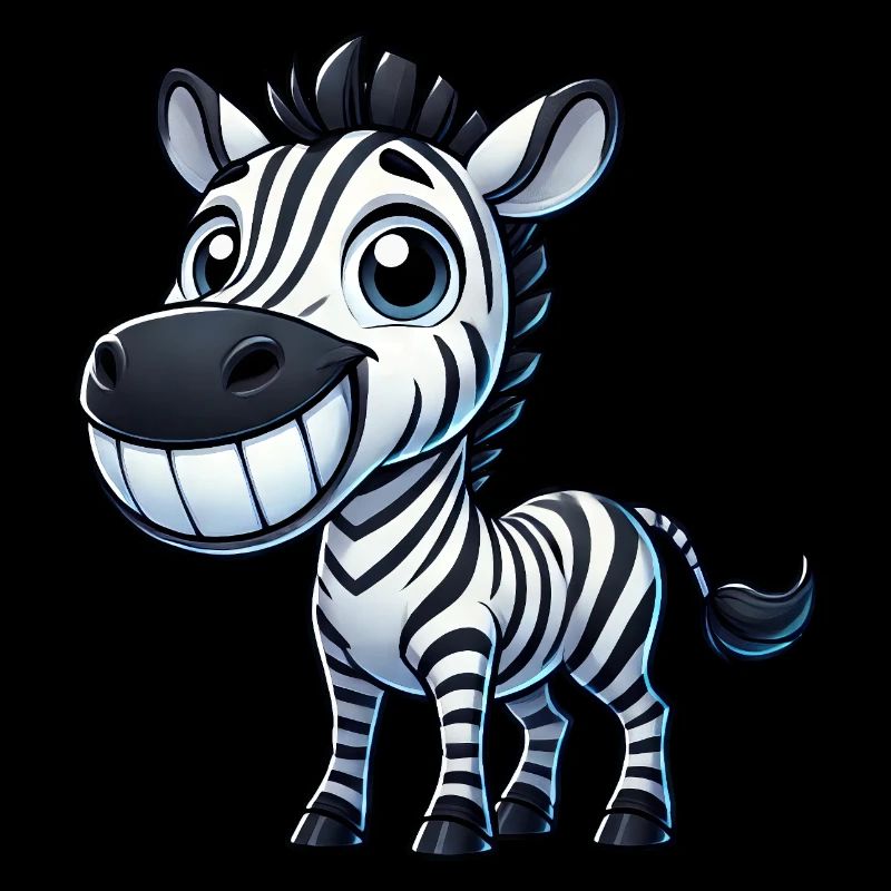 Zebra Grin Tooth Cartoon Happiness Joy Laughter