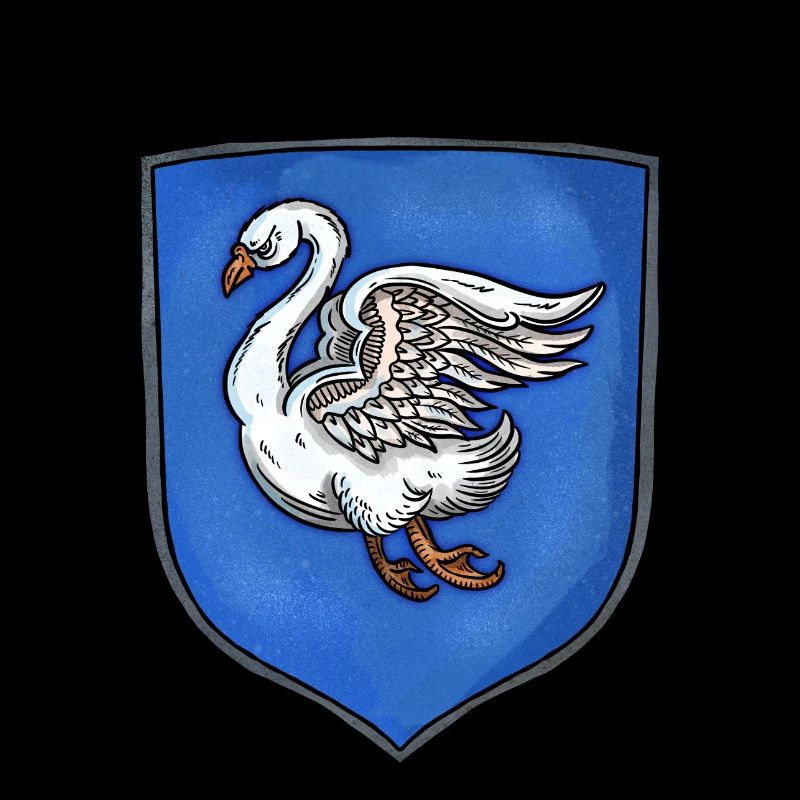 Wappen silber Schwan