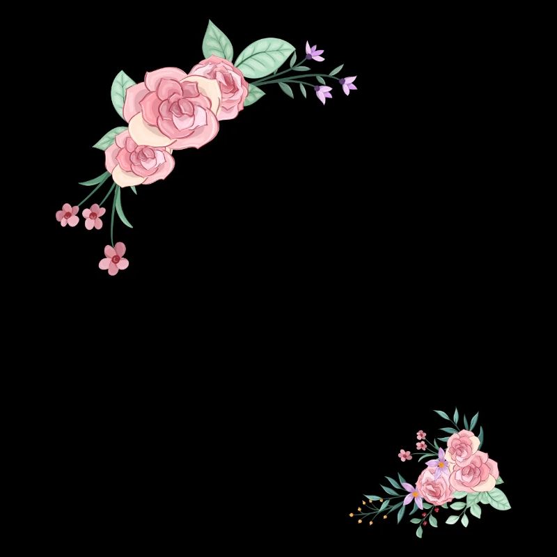 Lettre e fleurs