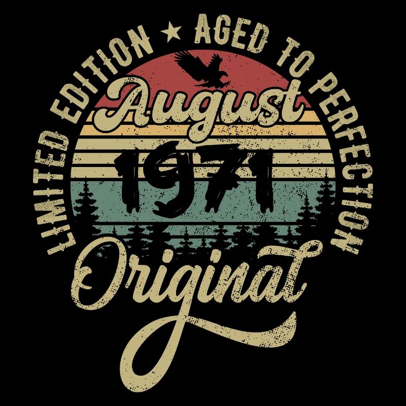 August 1971 Geburtstagsgeschenk August 1971 August