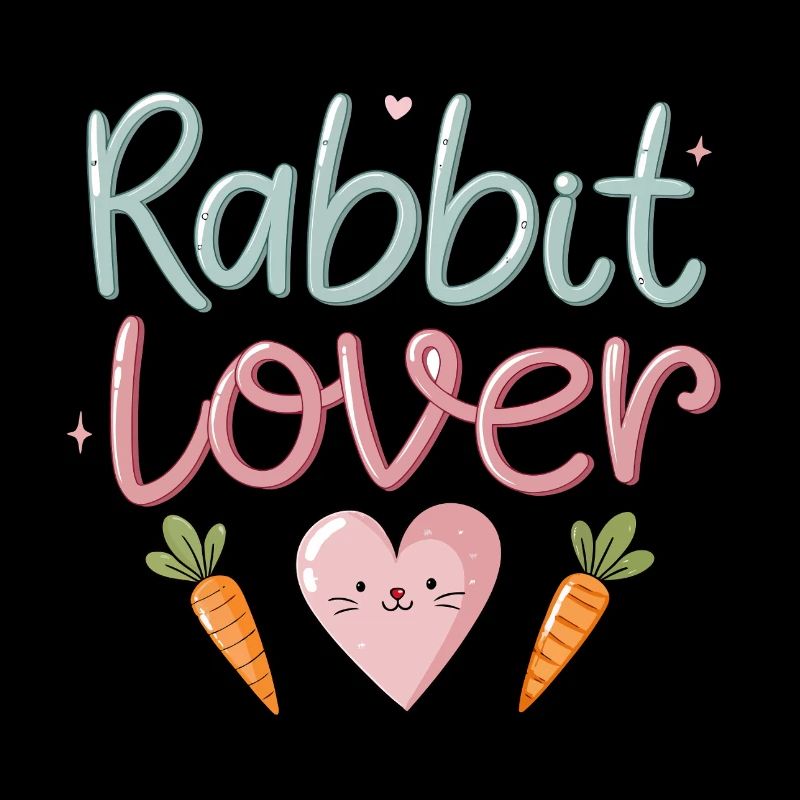Amour Lapin et Carottes Coloré