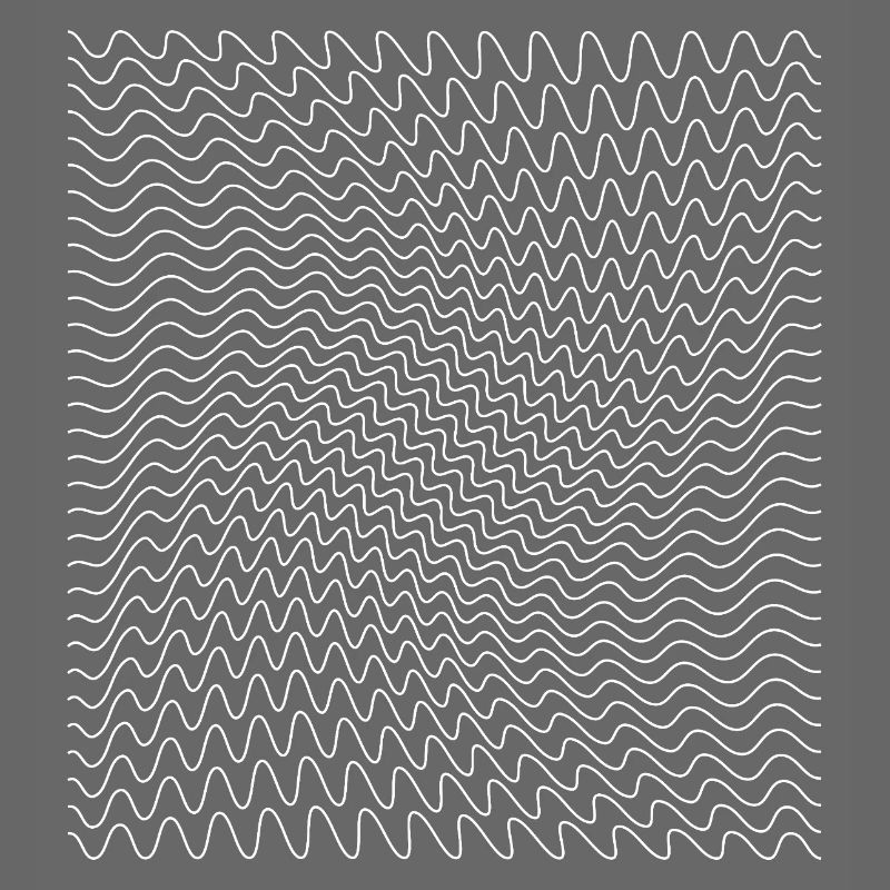 Impression d’illusion d’optique de ligne ondulée dynamique