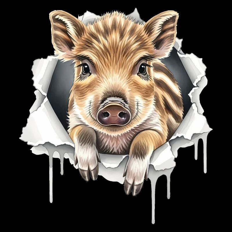 Drôle de porcelet crack - Cadeau de cochon mignon
