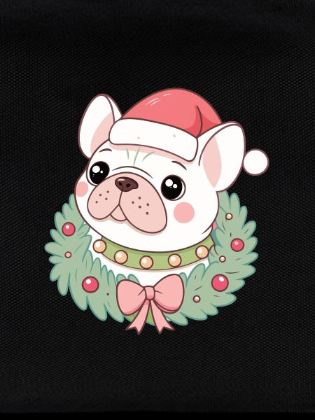 Bulldog-Weihnachtskranz