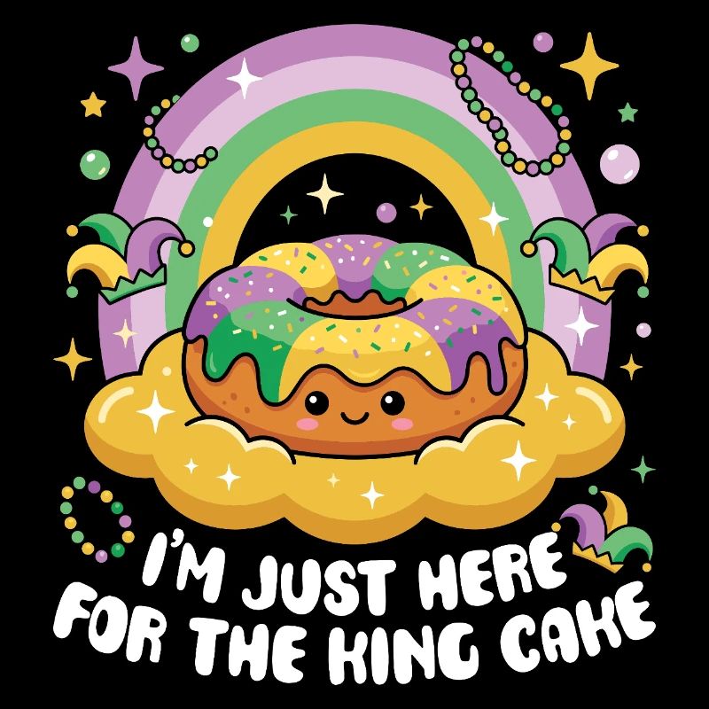 King Cake Mardi Gras Kawaii