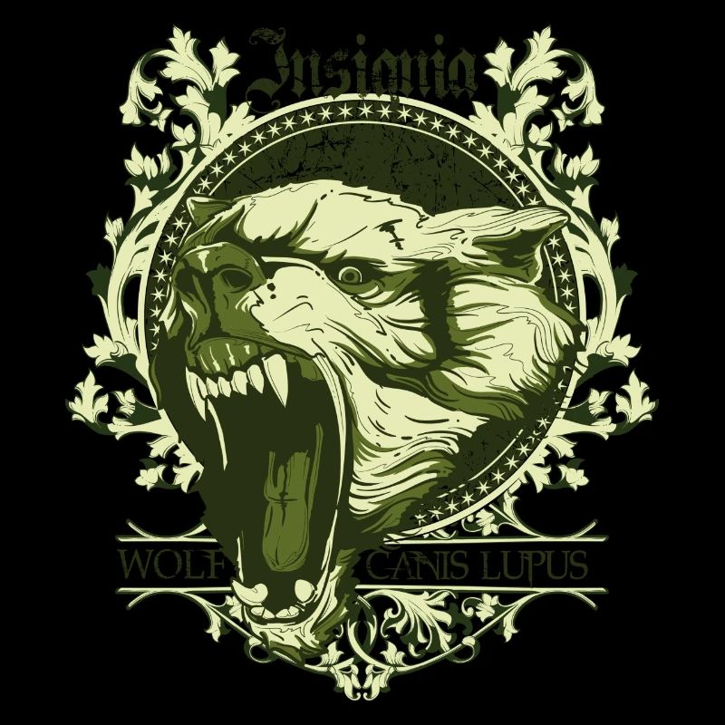 insignia wolf canis lupus