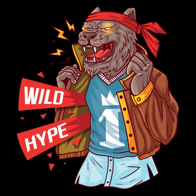 Wolf with current attributes of masculinity