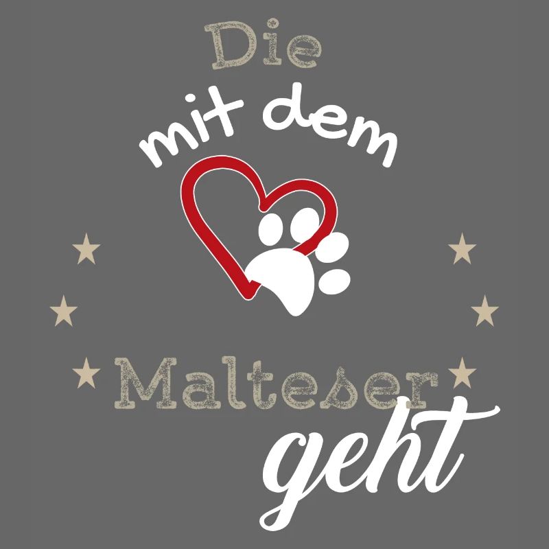 Die mit dem Malteser geht Hund Geschenk
