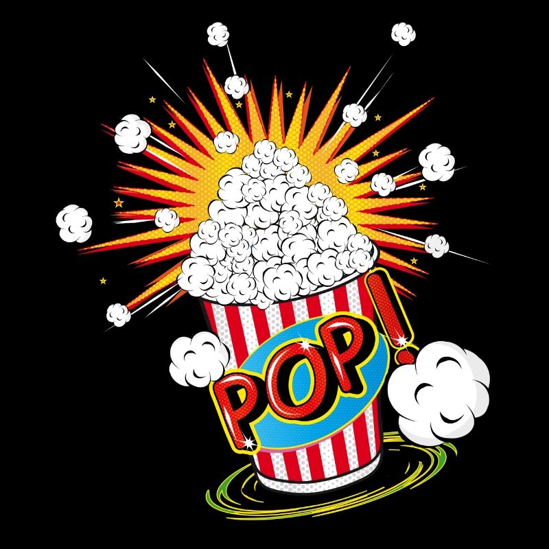 Popcorn im Pop Art Stil