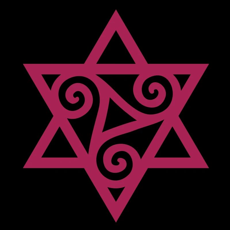 TRISKELE: Yin power symbol, vector, Merkaba,