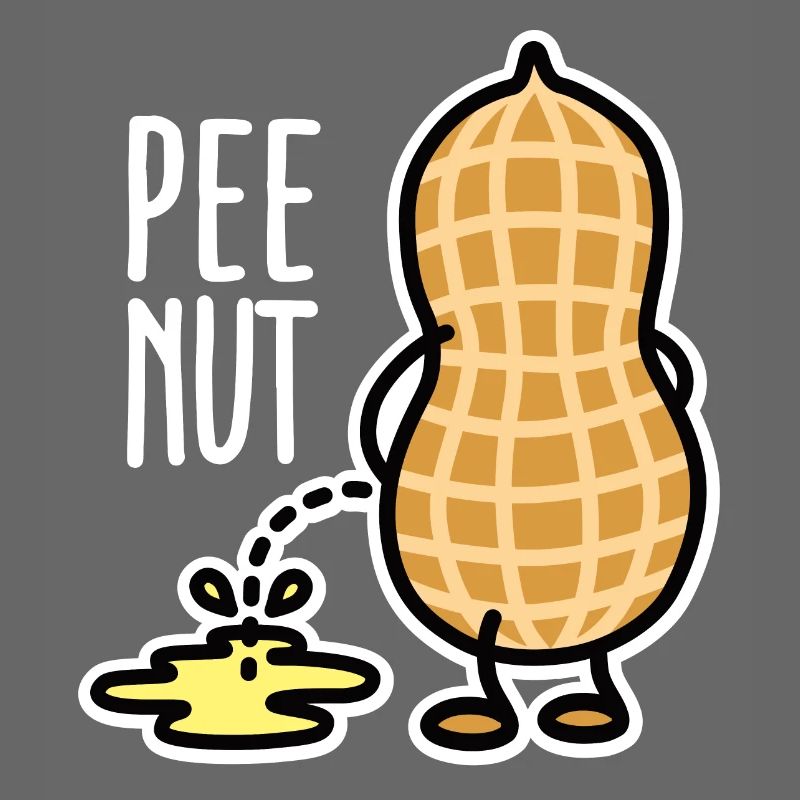 Funny PEE-NUT Nut Peanut Peeing Pun
