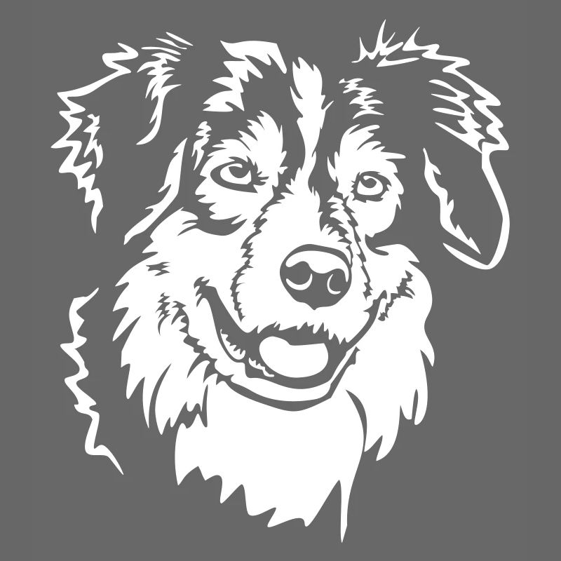 Australian Shepherd Kopf "Black Edition"