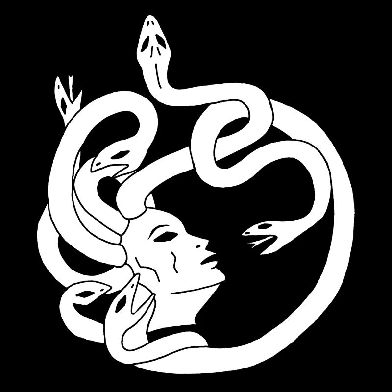 Snake-haired woman (white)
