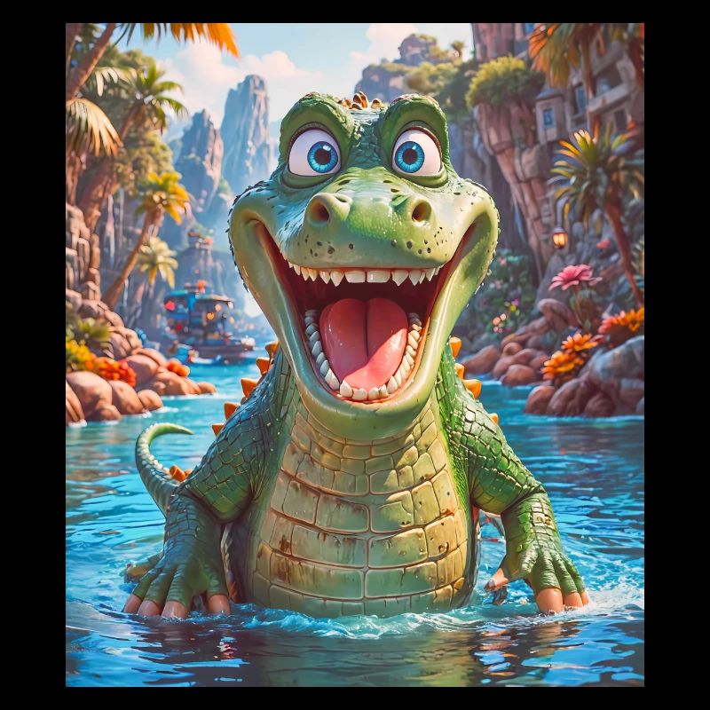 super cute Australian animal Down Under crocodile