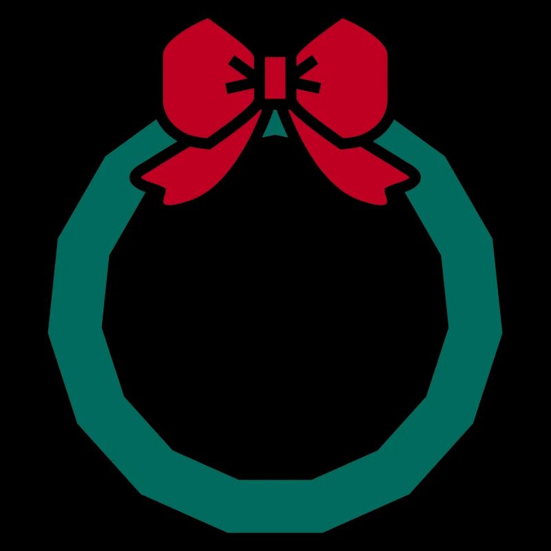 Weihnachtskranz mit rotem Band