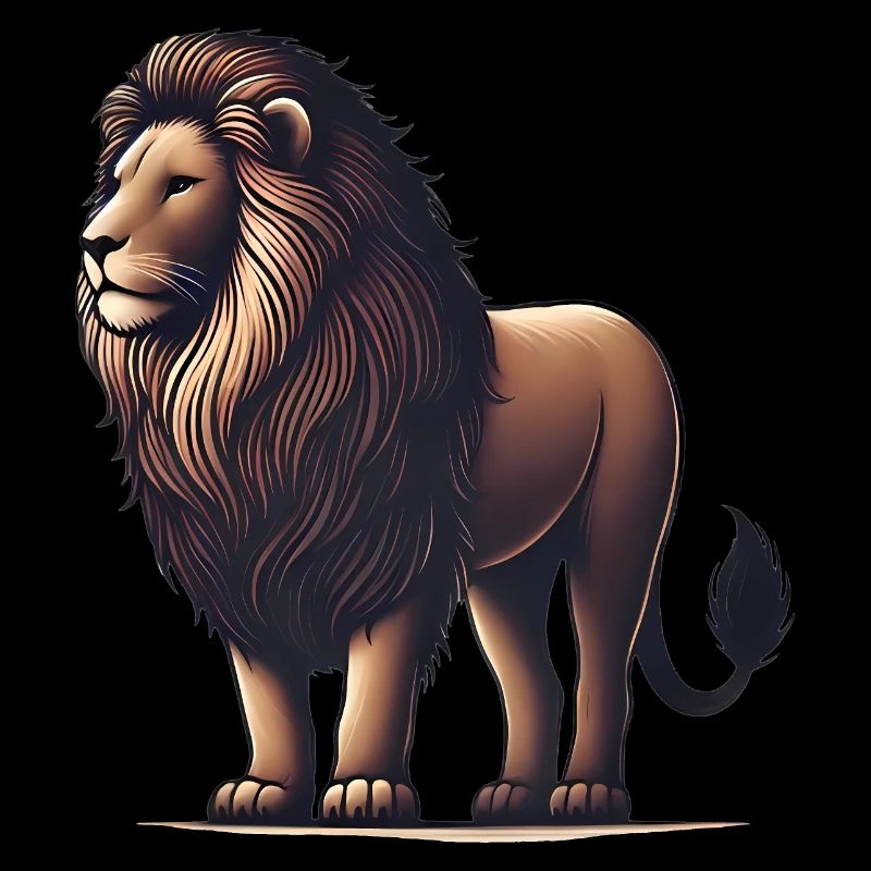 Majestic Lion Illustration TShirt