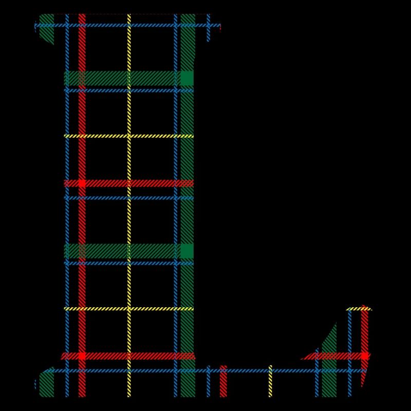 Monogramme l tartan écossais