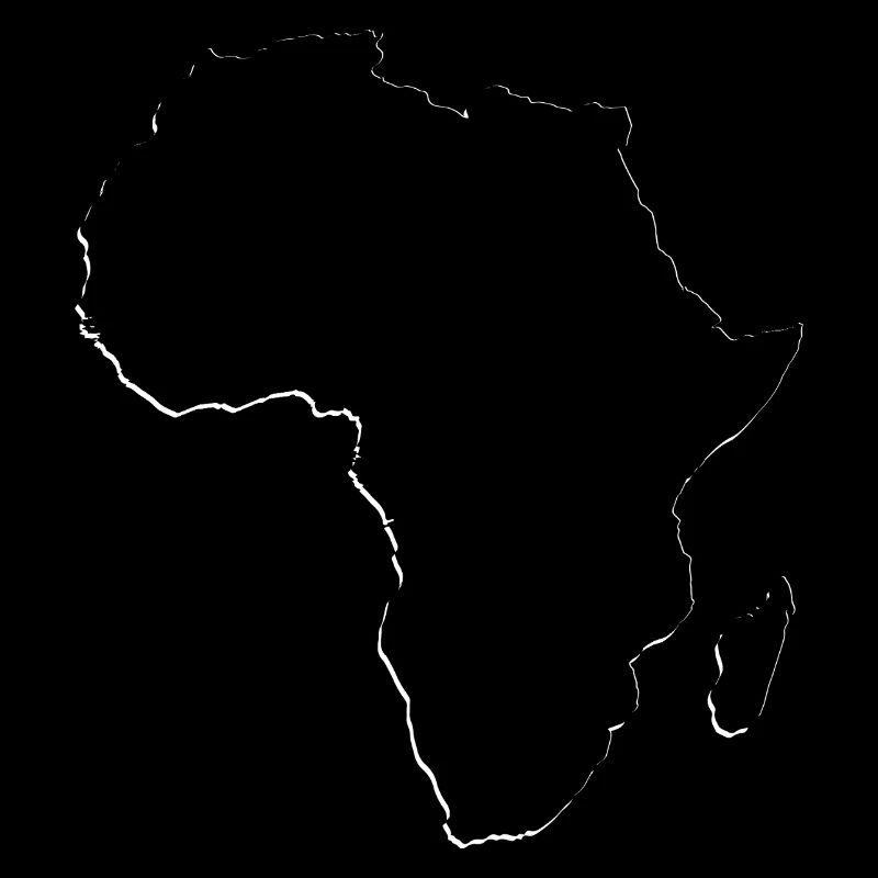 Africa map as an outline