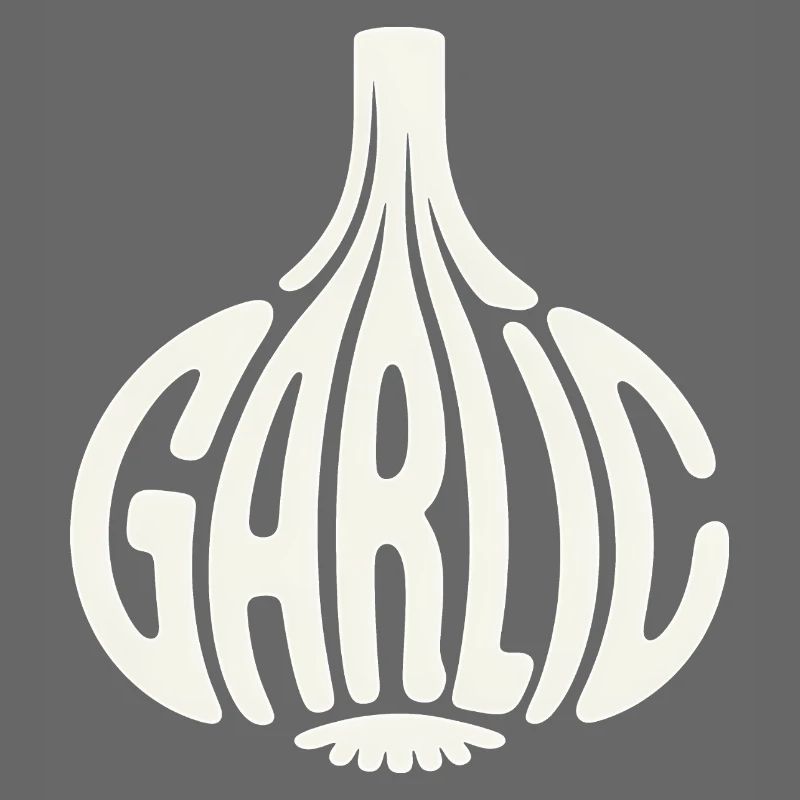 Garlic - Cool Vegetable Logo