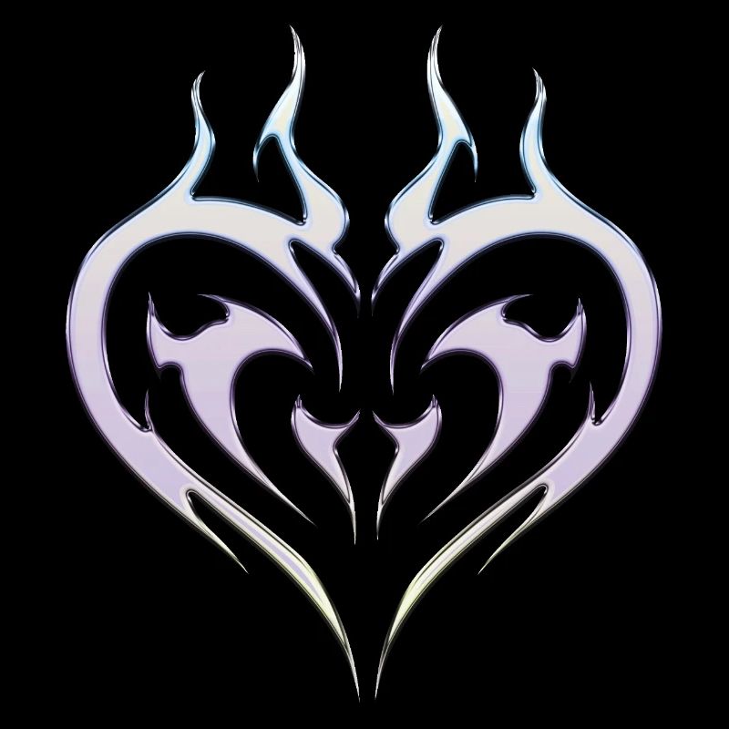 Tatouage de cœur tribal pour Emo et Goth
