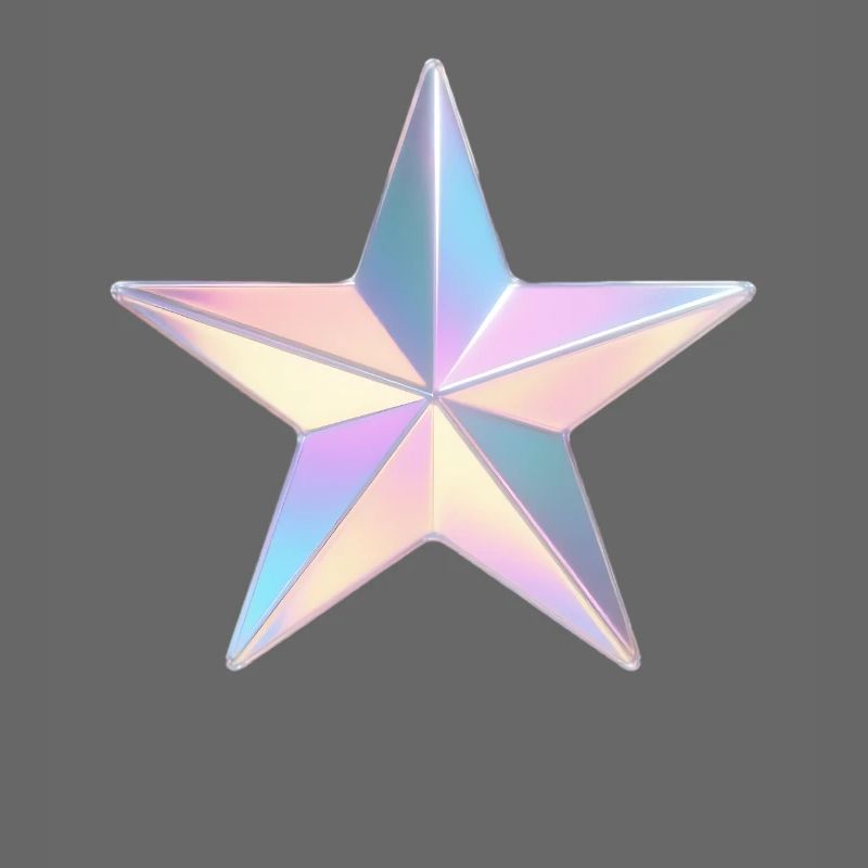 Pastel Iridezed Star