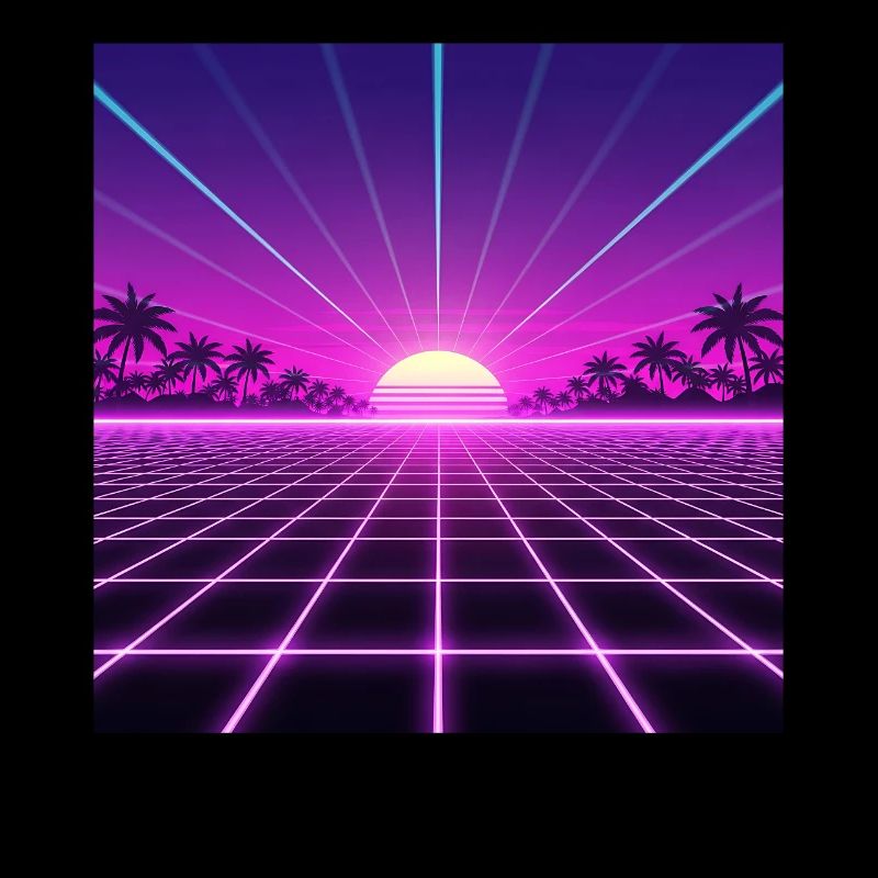 Sonnenuntergang Neon Retrogrid back to 90s