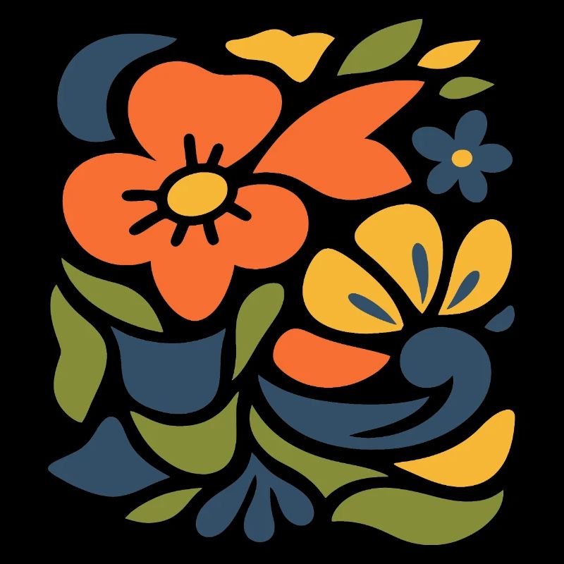 Illustration abstraite de motifs floraux