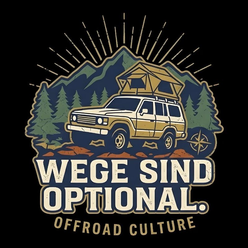 Offroad Spruch - Wege Sind Optional Retro