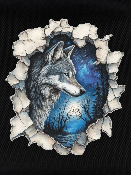 Wolf mit Sternen