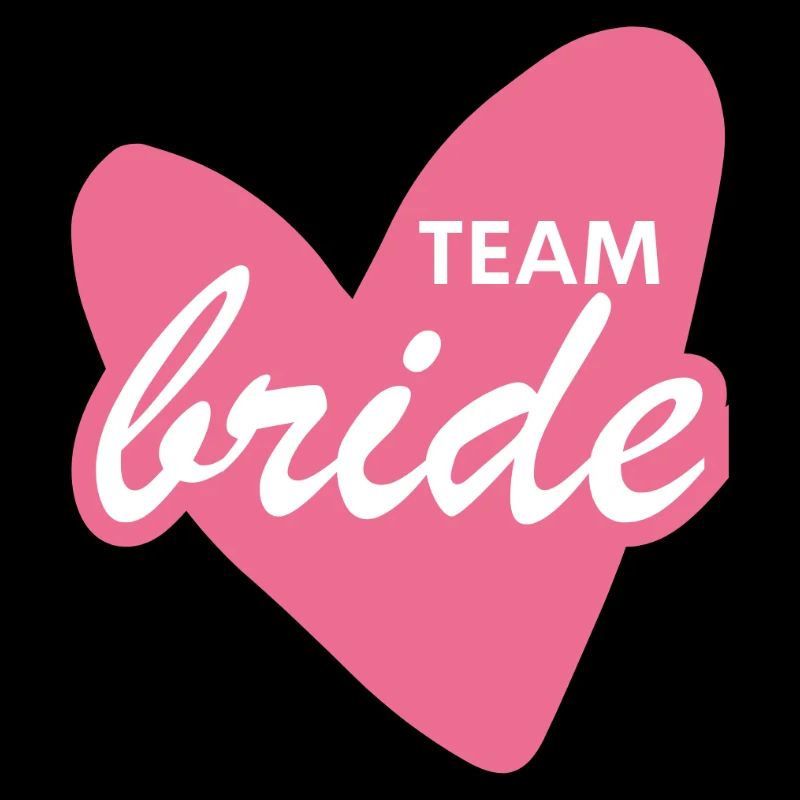Team Bride Herz Logo Pink