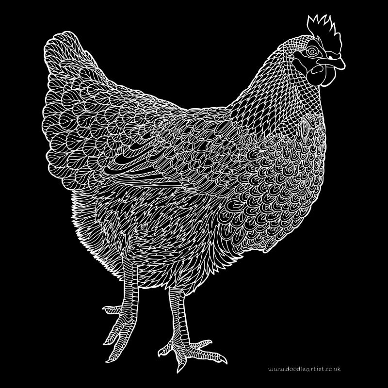 Chicken - white line
