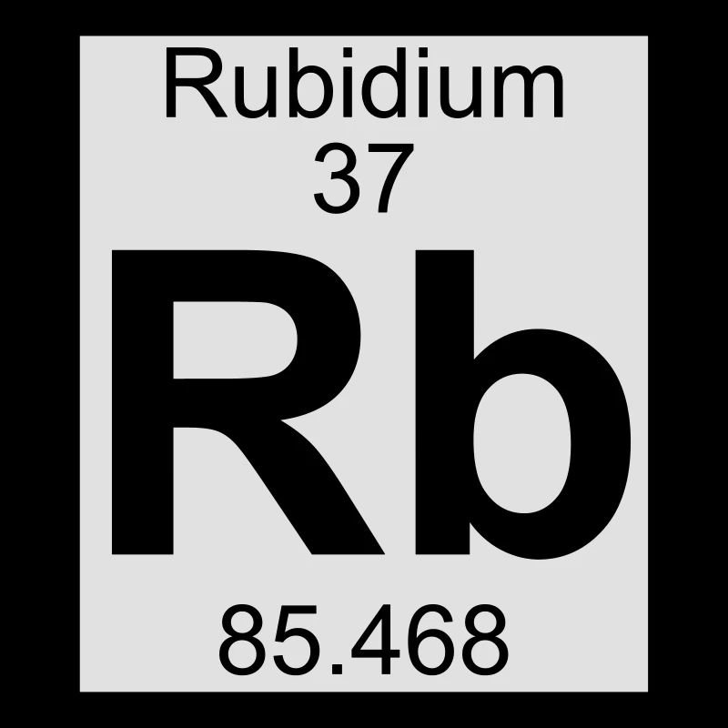 Elements 37 - rb (rubidium) - Full (white)