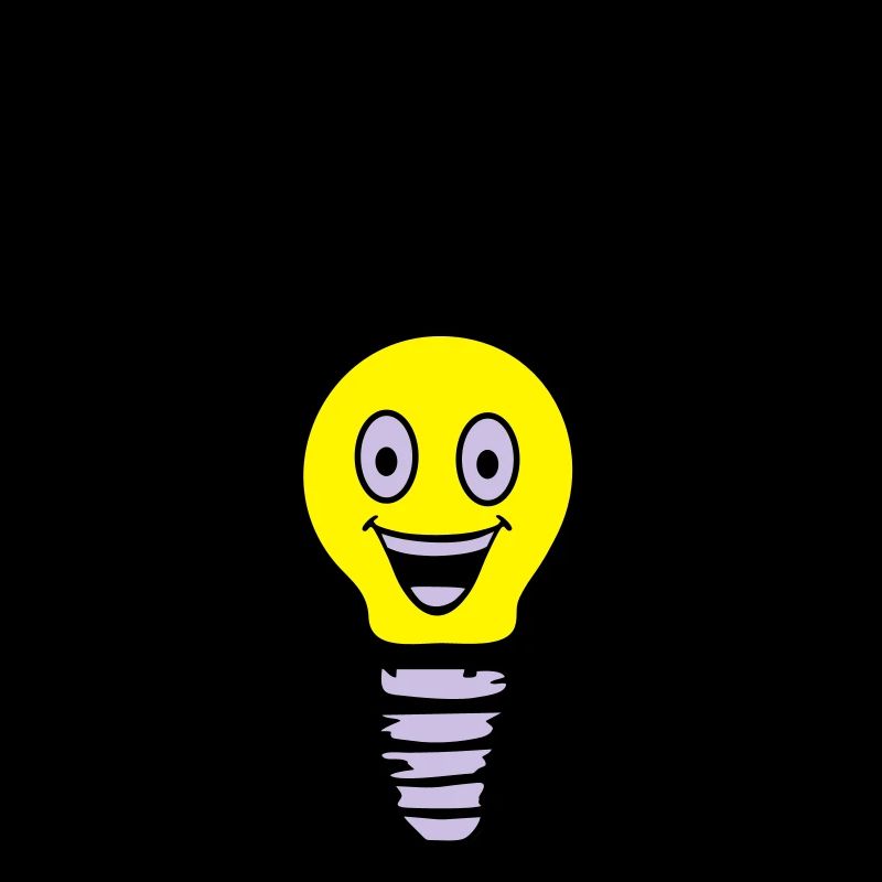 Light bulb with smiley - big idea
