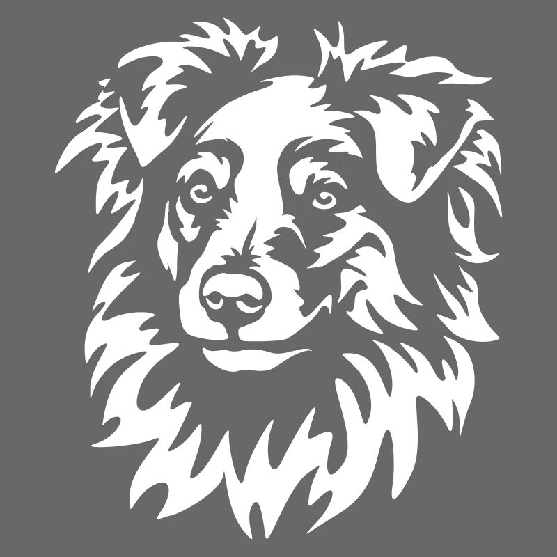 Miniature Australian Shepherd Head "Black Edition"