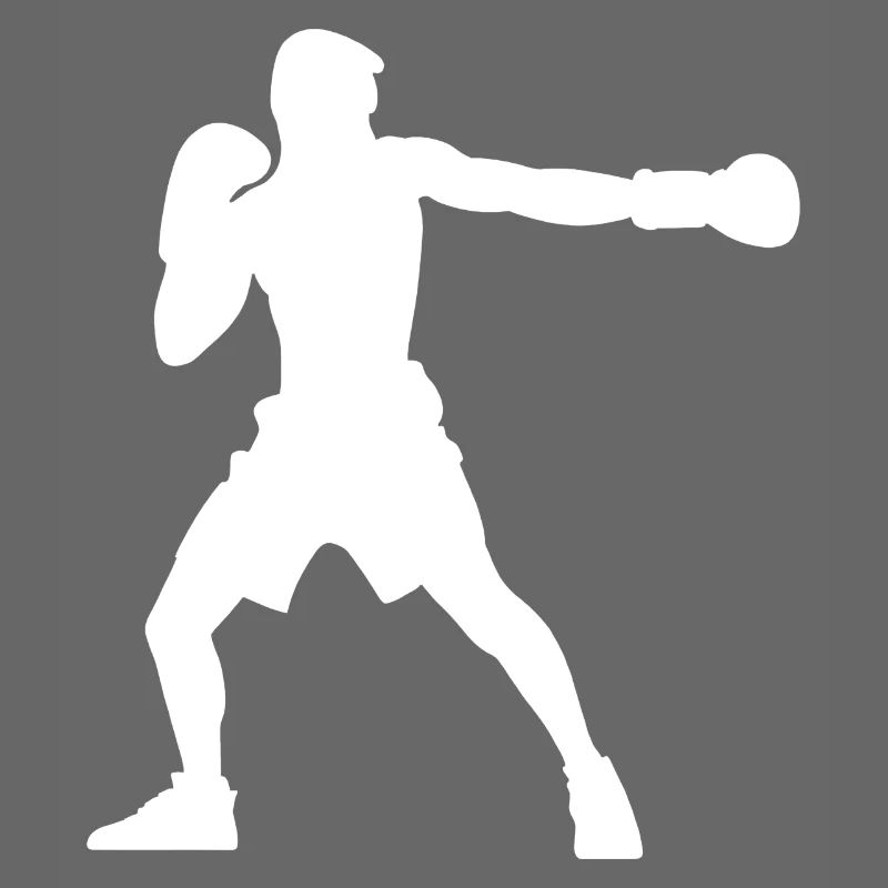 Silhouette de boxeur, design de boxe vif