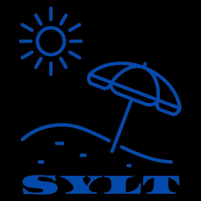 SYLT Soleil et parasol de plage Illustration