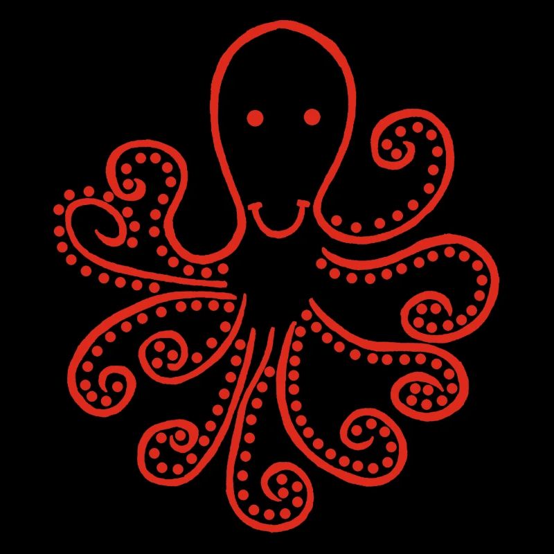 Strange red octopus
