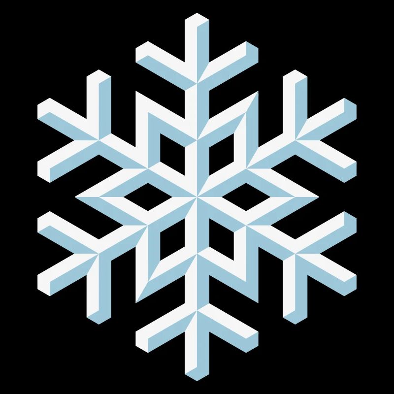 flocon de neige 3D (Neige / Flocon / Hiver)