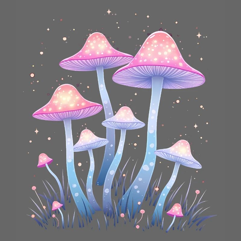 Magic mushrooms in the enchanted forest