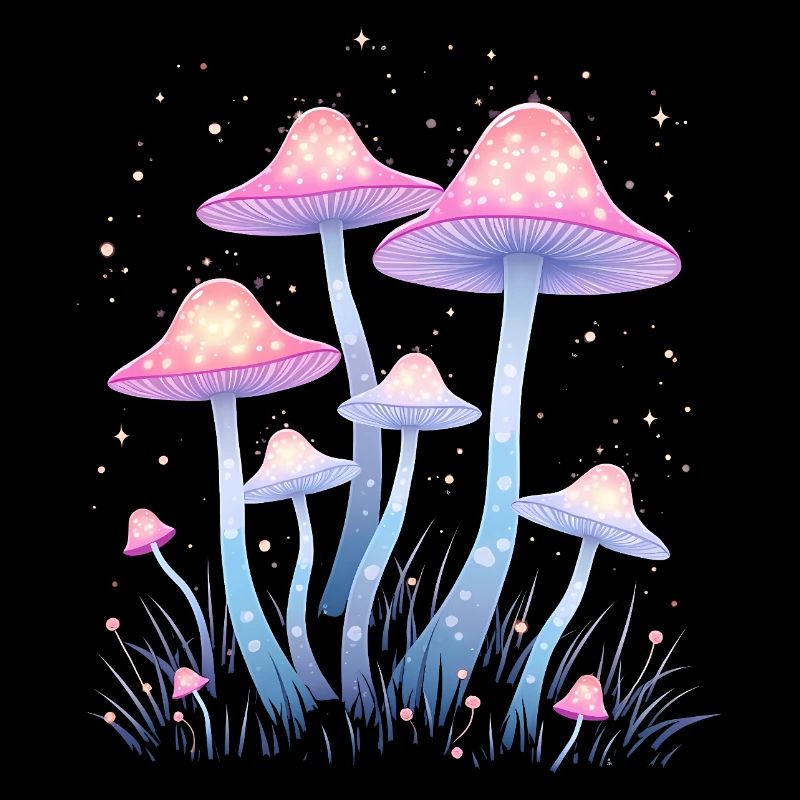 Champignons magiques dans la forêt enchantée