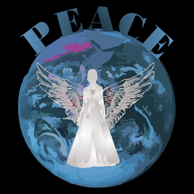 Erde Peace mit Engel Schutz