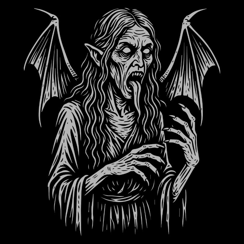 Strzyga - Illustration de sorcière démone slave