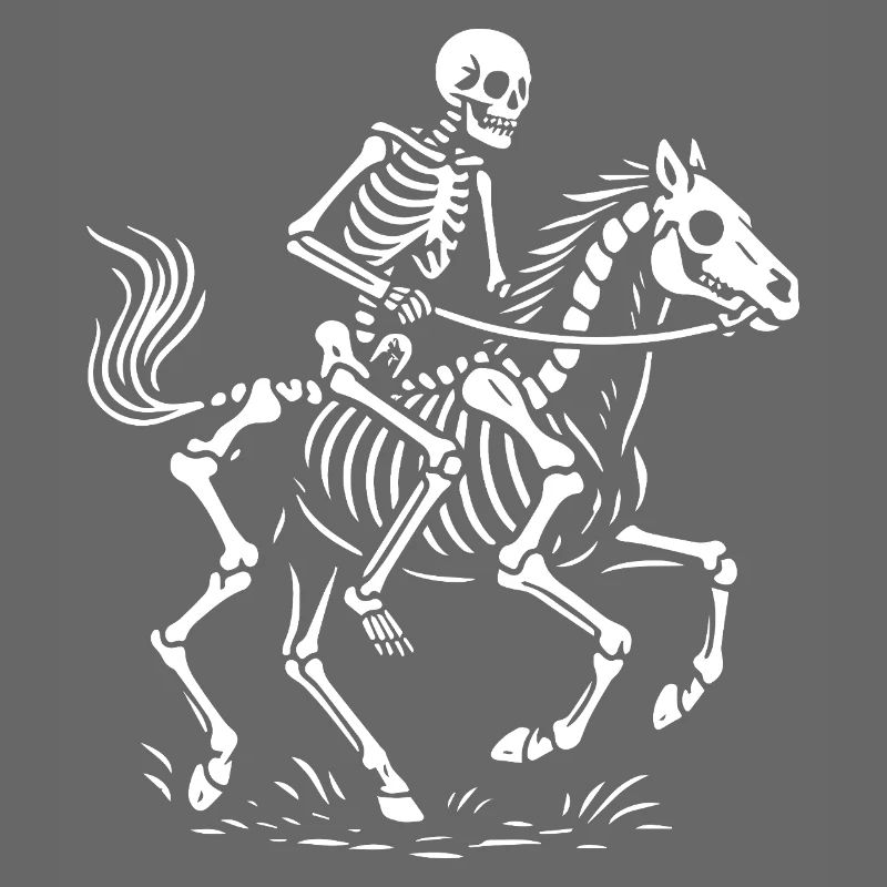 Ätherischer Skelettreiter Illustration