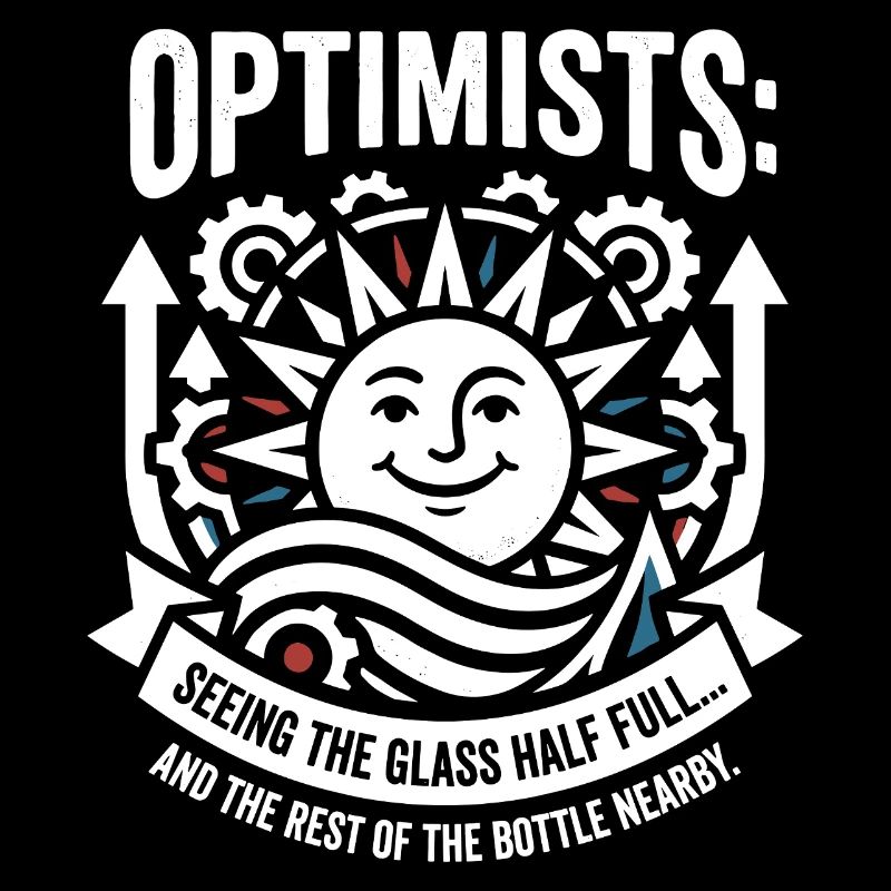 Optimists Glass Half Full Motif