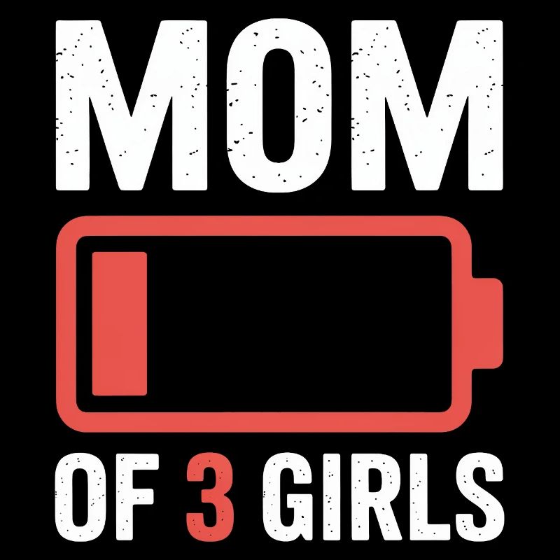 Mama von 3 Mädchen Batterie-Symbol