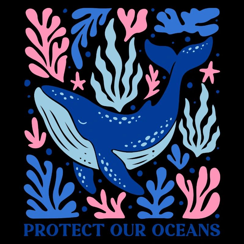 Save Oceans Boho Protect Our Oceans Whale