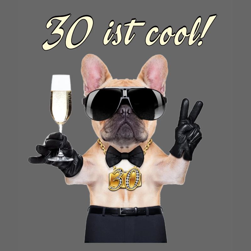NEU Geburstags Mops 30 ist cool Geschenk