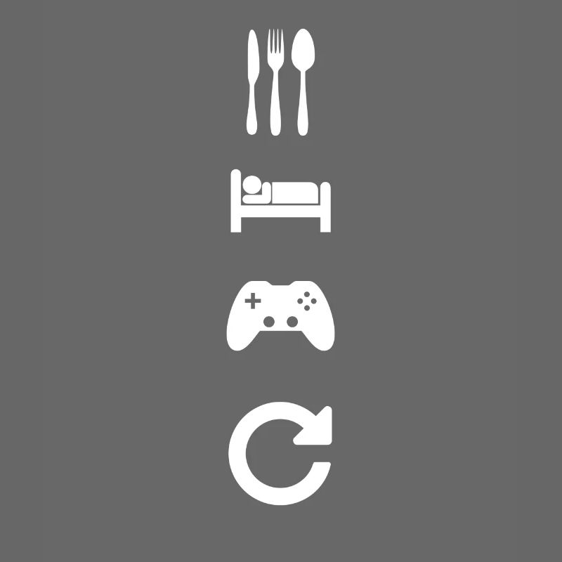 Eat Sleep Game Repeat Design Gift