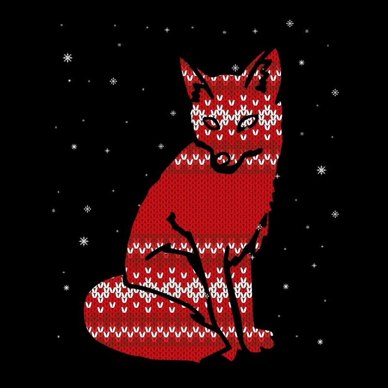 Christmas fox - knitting effect