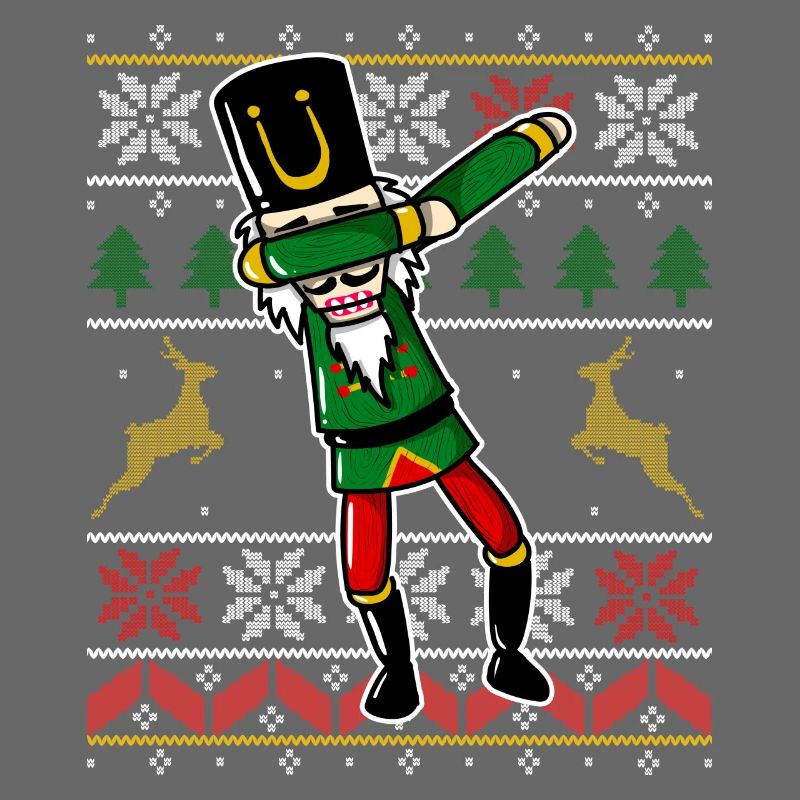 Dabbing Nutcracker - Dab Ugly Sweater Design